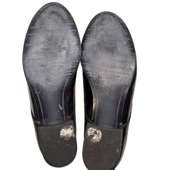 Sam Edelman Size 8 M Womens Kennedy Black Patent Leather Studded Slip On Loafers - Picture 8 of 13